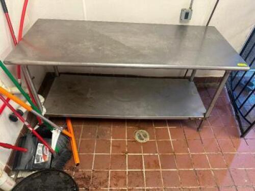 60" X 30" STAINLESS TABLE.