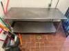 60" X 30" STAINLESS TABLE. - 2