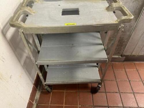 THREE TIER PLASTIC UTILITY CART.