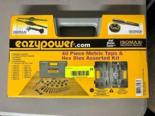 40 PC. METRIC TAPS AND HEX DIES KIT