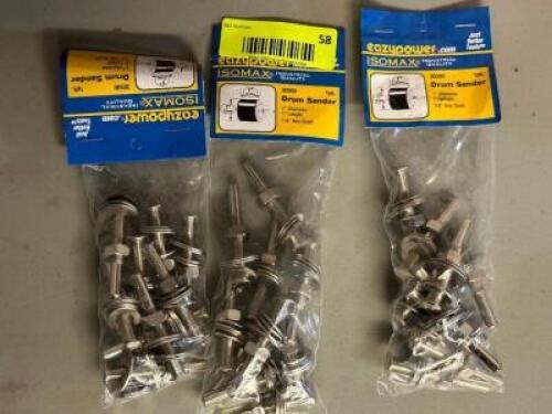 (3)- PACKS OF DRUM SANDER HARDWARE