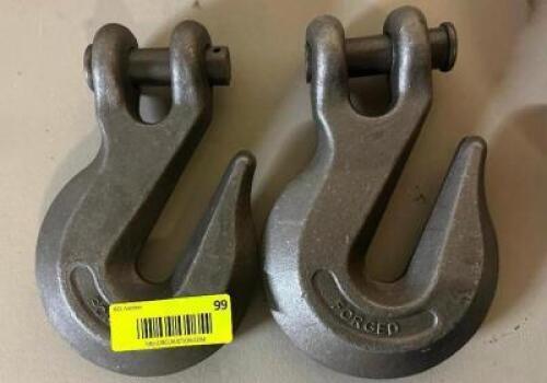(2)- HEAVY DUTY STEEL HOOKS