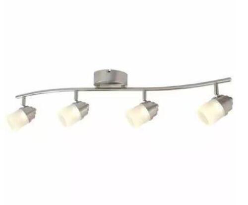 2.6 FT. 4-LIGHT BRUSHED NICKEL INTEGRATED LED FIXED TRACK LIGHTING KIT