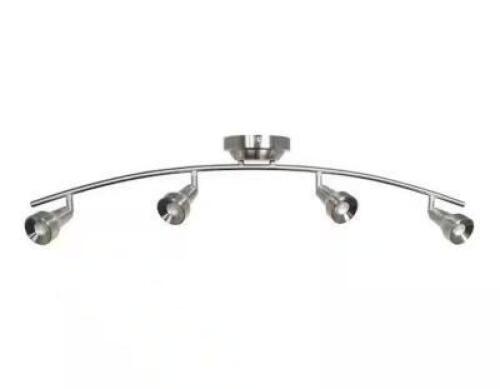 KELSO 3 FT. 4-LIGHT SATIN NICKEL LED FIXED RAIL WITH 300/LUMEN HEADS 108701