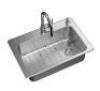 33 IN. DROP-IN/UNDERMOUNT SINGLE BOWL 18 GAUGE STAINLESS STEEL KITCHEN SINK