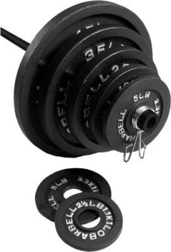 DESCRIPTION: (3) BARBELLS WITH DIFFERENT WIEGHTS BRAND/MODEL: CAP INFORMATION: BLACK SIZE: 25#, 10#, 45# RETAIL$: $129.99 EA QTY: 3