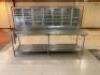 9 FT. STAINLESS STEEL PREP TABLE WITH UNDERSHELF AND CAN OPENER - 2