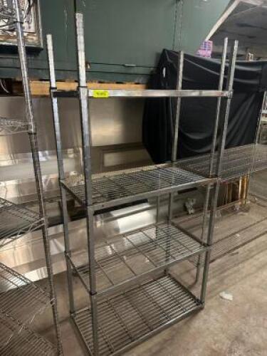 DESCRIPTION: 36" X 14" FOUR TIER METAL SHELF. SIZE: 36" X 14" LOCATION: BAY 6 QTY: 1
