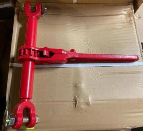 DESCRIPTION: (4) HD JAW BOLT RATCHET LOAD BINDERS. BRAND / MODEL: LACLEDE CHAIN 8592-750-14 ADDITIONAL INFORMATION: (4) IN BOX. LOCATION: BAY 6 THIS L