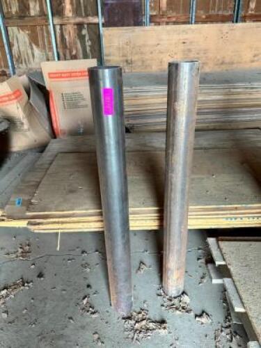 (2)- PIECES OF STEEL PIPE