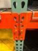 (5) - SECTIONS OF 8 FT. TEAR DROP PALLET RACKING WITH GRATES - 3