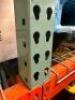(5) - SECTIONS OF 8 FT. TEAR DROP PALLET RACKING WITH GRATES - 4
