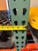 (5) - SECTIONS OF 8 FT. TEAR DROP PALLET RACKING WITH GRATES - 7