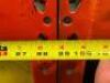 (5) - SECTIONS OF 8 FT. TEAR DROP PALLET RACKING WITH GRATES - 9