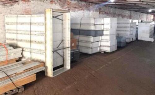 LARGE GROUP OF SHELVING AND RACKING UNITS