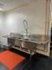 10' THREE COMPARTMENT SINK WITH SPRAYER, FAUCET, AND DRAINBOARDS - 3