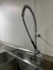 10' THREE COMPARTMENT SINK WITH SPRAYER, FAUCET, AND DRAINBOARDS - 8