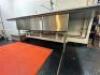 10' THREE COMPARTMENT SINK WITH SPRAYER, FAUCET, AND DRAINBOARDS - 13