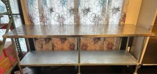 8 FT. STAINLESS STEEL PREP TABLE WITH UNDERSHELF