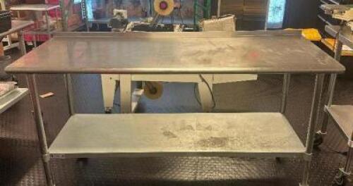 6 FT. STAINLESS STEEL PREP TABLE WITH UNDERSHELF