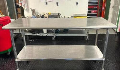 6 FT. STAINLESS STEEL PREP TABLE WITH UNDERSHELF