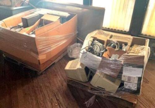 (2) - PALLETS OF ASSORTED COMPUTER AND ELECTRONIC PARTS