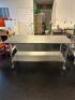6 FT. STAINLESS STEEL PREP TABLE WITH UNDERSHELF AND HIGH QUALITY CASTERS - 2