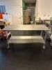 6 FT. STAINLESS STEEL PREP TABLE WITH UNDERSHELF AND HIGH QUALITY CASTERS - 3