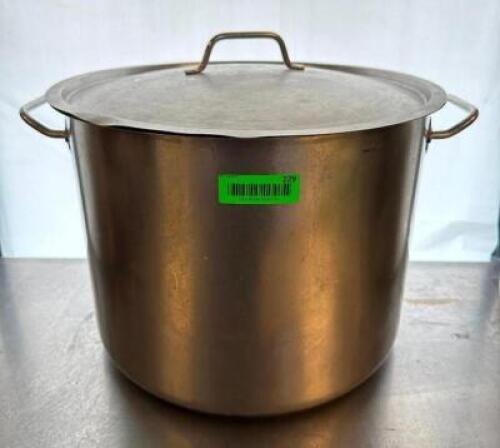DESCRIPTION: STOCK POT WITH LID SIZE: 16.5"X12.5" QTY: 1