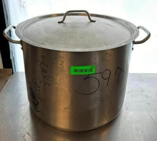 DESCRIPTION: STOCK POT WITH LID SIZE: 16.5"X12.5" QTY: 1