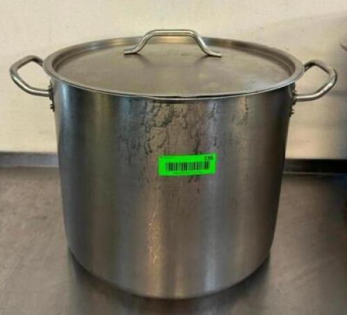 DESCRIPTION: STOCK POT WITH LID SIZE: 15"X12" QTY: 1