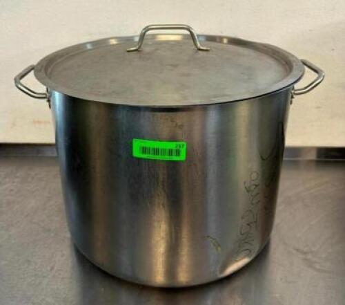 DESCRIPTION: STOCK POT WITH LID SIZE: 16.5"X12" QTY: 1