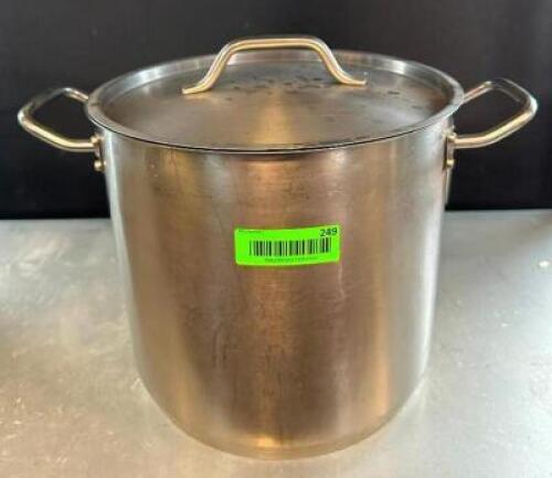 DESCRIPTION: STOCK POT WITH LID SIZE: 11.5"X10" QTY: 1
