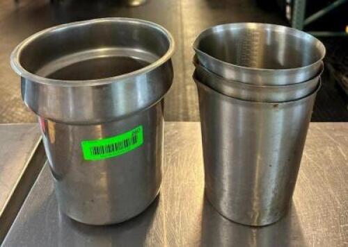 DESCRIPTION: (4) STAINLESS CONTAINERS QTY: 4