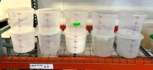 DESCRIPTION: (10) 6 QT. INGREDIENTS CONTAINERS WITH LIDS QTY: 10