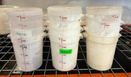 DESCRIPTION: (12) 4 QT. INGREDIENTS CONTAINERS WITH LIDS QTY: 12