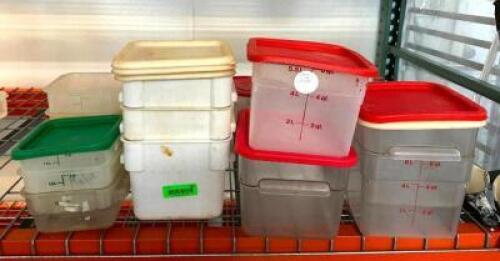 DESCRIPTION: ASSORTED INGREDIENTS BINS WITH LIDS QTY: 1