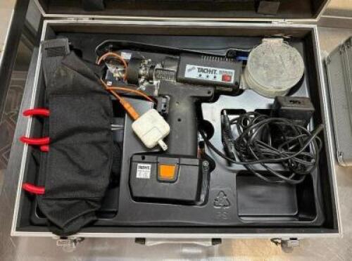 DESCRIPTION: BATTERY OPERATED AUTOMATIC HANDHELD TWIST TIE MACHINE BRAND/MODEL: TACH-IT 3510 QTY: 1