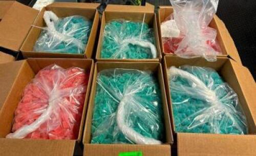 DESCRIPTION: (6) BOXES OF GUMMY CBD EDIBLES INFORMATION: SEE PHOTOS FOR TYPES SIZE: 1000-3000 PIECES PER BOX QTY: 6