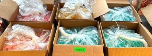 DESCRIPTION: (6) BOXES OF GUMMY CBD EDIBLES INFORMATION: SEE PHOTOS FOR TYPES SIZE: 1000-3000 PIECES PER BOX QTY: 6
