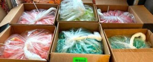 DESCRIPTION: (6) BOXES OF GUMMY CBD EDIBLES INFORMATION: SEE PHOTOS FOR TYPES SIZE: 1000-3000 PIECES PER BOX QTY: 6