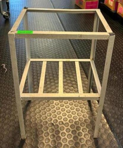 DESCRIPTION: ALUMINUM TABLE FRAME SIZE: 13.5"X18.5"X29" QTY: 1