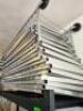 DESCRIPTION: (2) FULL SIZE PAN RACKS ON WHEELS INFORMATION: NOT ASSEMBLED - SEE PHOTOS QTY: 2 - 2
