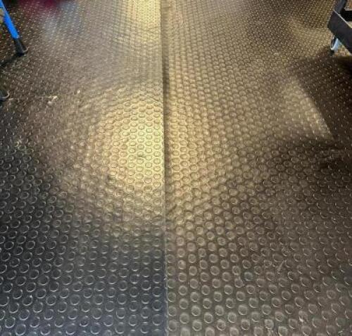 DESCRIPTION: APPROX. 4000 SQFT OF PLASTIC/FLOORING INFORMATION: GLUED DOWN, COMES UP EASY, LAST DAY PICKUP ONLY QTY: 1