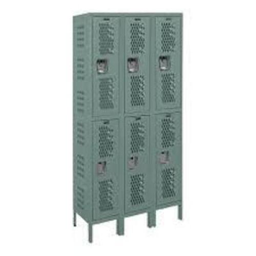 DESCRIPTION: (1) PREMIUM LOCKER BRAND/MODEL: HALLOWELL #U3288-2HDV-HG INFORMATION: GRAY SIZE: 36" W X 18" D X 78" H - 2 TIER - 3 WIDE RETAIL$: $765.00