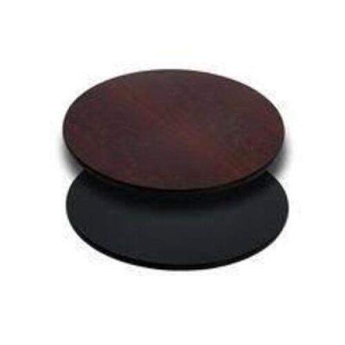 DESCRIPTION: (3) REVERSIBLE TABLE TOP BRAND/MODEL: FLASH FURNITURE #XU-RD-30-MBT-GG INFORMATION: MAHOGANY / BLACK, TOPS ONLY SIZE: 30" RETAIL$: $47.49