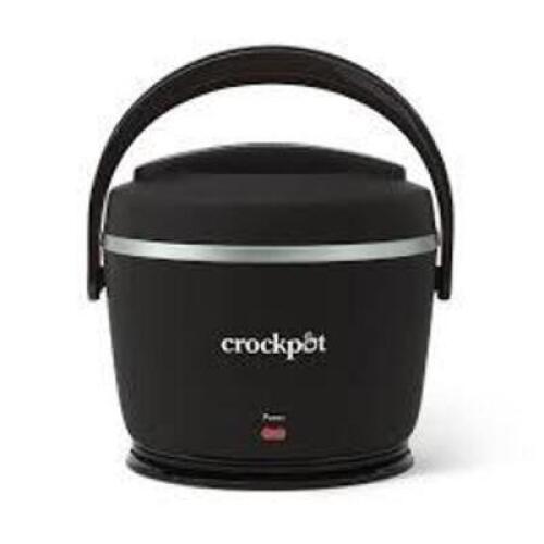DESCRIPTION: (1) LUNCH CROCK BRAND/MODEL: CROCKPOT INFORMATION: BLACK, PORTABLE PERSONAL SIZED FOOD WARMER SIZE: 20 OZ RETAIL$: $44.99 EA QTY: 1