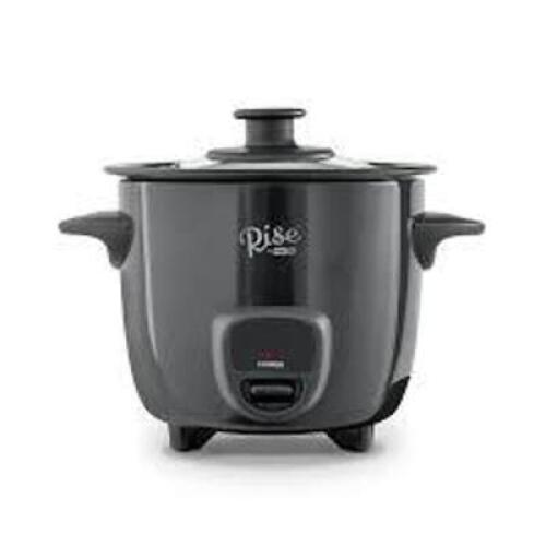DESCRIPTION: (1) MINI RICE COOKER BRAND/MODEL: DASH D INFORMATION: BLACK SIZE: 2 CUP RETAIL$: $34.99 EA QTY: 1