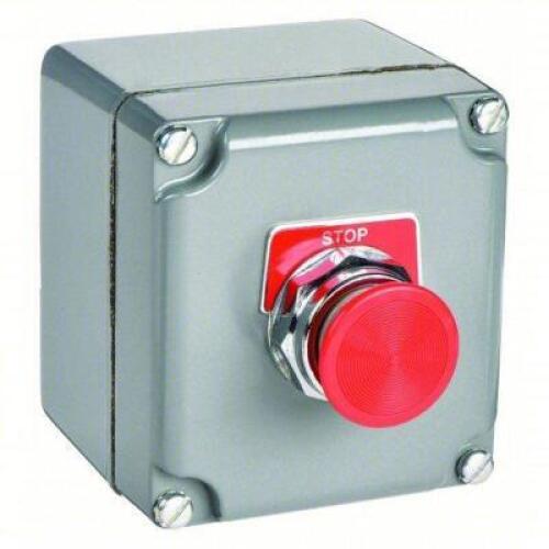 DESCRIPTION: (2) PUSH BUTTON CONTROL STATION BRAND/MODEL: SCHNEIDER ELECTRIC #2NMC7 SIZE: MOMENTARY, 1NO/1NC, STOP, 1 OPERATORS, 1/13/3/4 RETAIL$: $32