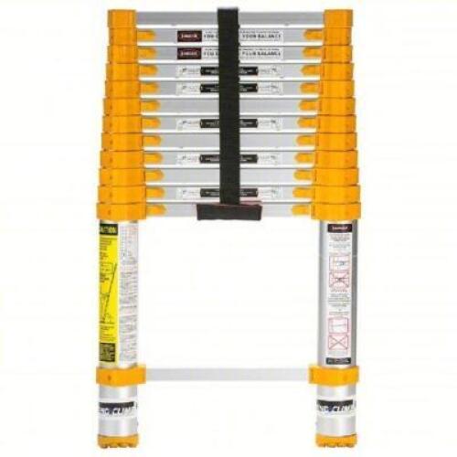 DESCRIPTION: (1) TELESCOPING LADDER BRAND/MODEL: XTEND + CLIMB #54YF84 SIZE: 2 FT 6 IN, 21 IN CLOSED HT, 30 LB NET WT, 250 LB LOAD CAPACITY RETAIL$: $